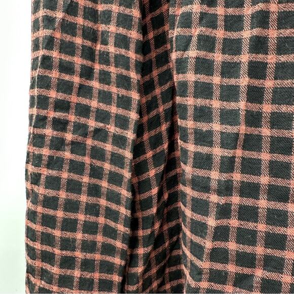 Beach Lunch Lounge Black & Coral Long Sleeve Half Button‎ Down Shirt Size S - Picture 7 of 9